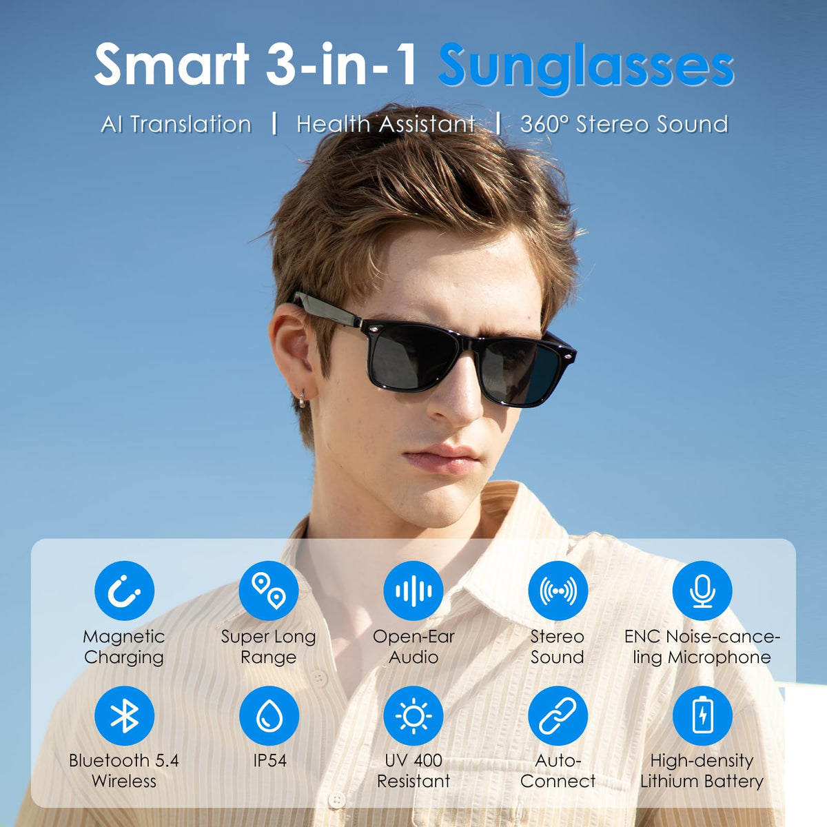 GetD AI Glasses translate in real time across 145 languages.