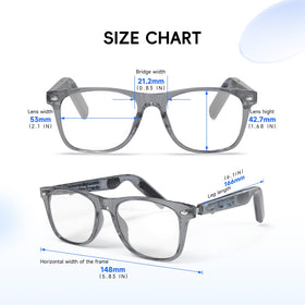GetD AI Glasses durable TR90 frame with UV protection for eye safety