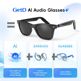 GetD AI glasses provide UV protection and vibrant color accuracy.
