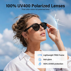 GetD photochromic lenses transitioning with light for comfortable all-day wear.