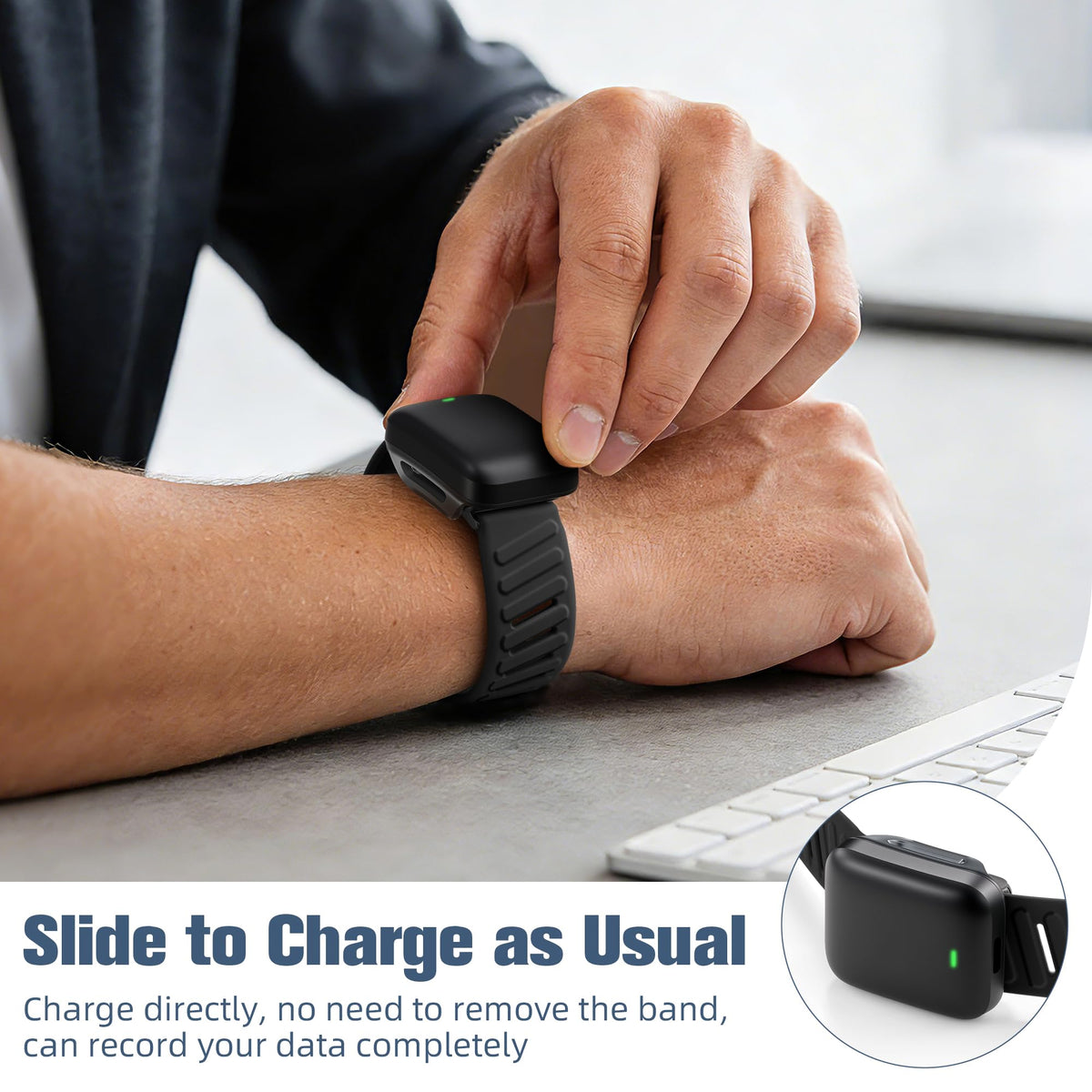 Getino adjustable band fits 140–210 mm wrists.