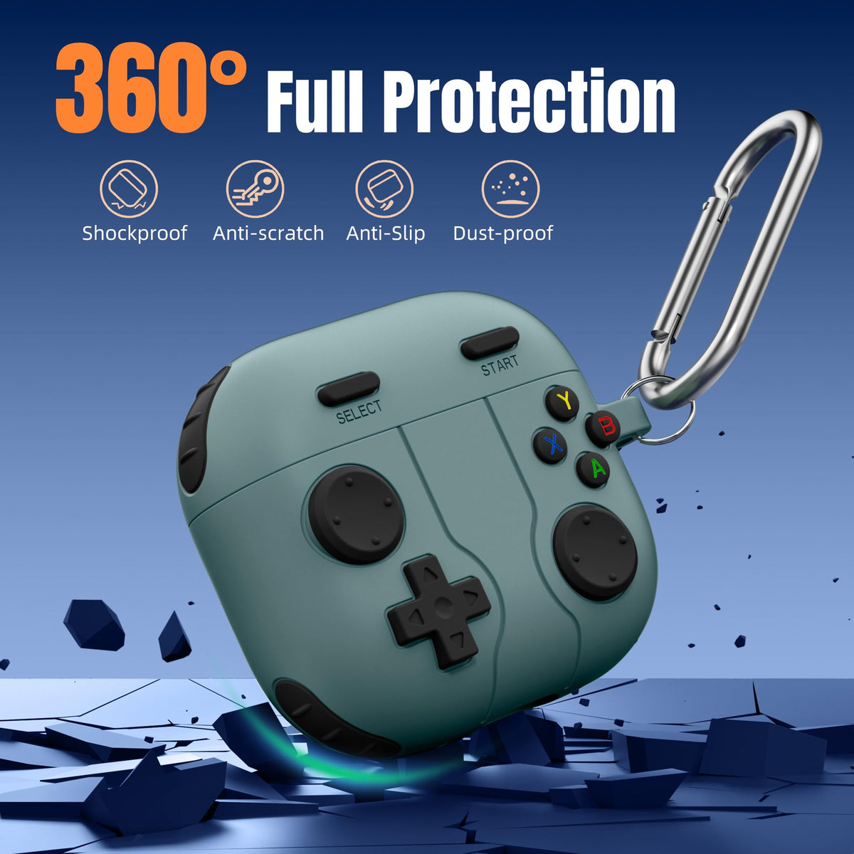 Getino AirPods 4 anti-lost keychain keeps the case accessible.