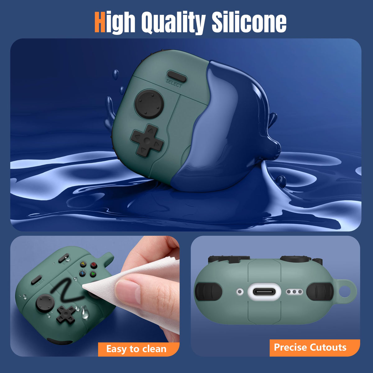 Getino AirPods 4 shock-proof bumper guards against drops in daily use.