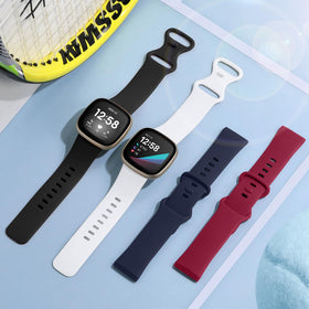 Getino Fitbit Sense red band adds bold style with lightweight silicone.