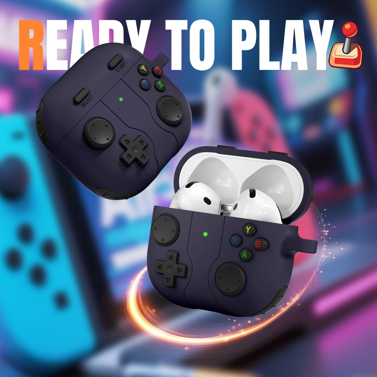 Getino Game Case for AirPods 4 3D buttons detail for tactile feel