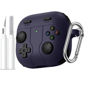 Getino Game Case for AirPods 4 front view with playful 3D buttons for protection
