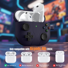 Getino Game Case for AirPods 4 side view shows reinforced bumpers for drop protection