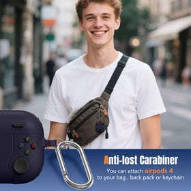 Getino AirPods 4 case shows wireless charging access and LED indicator