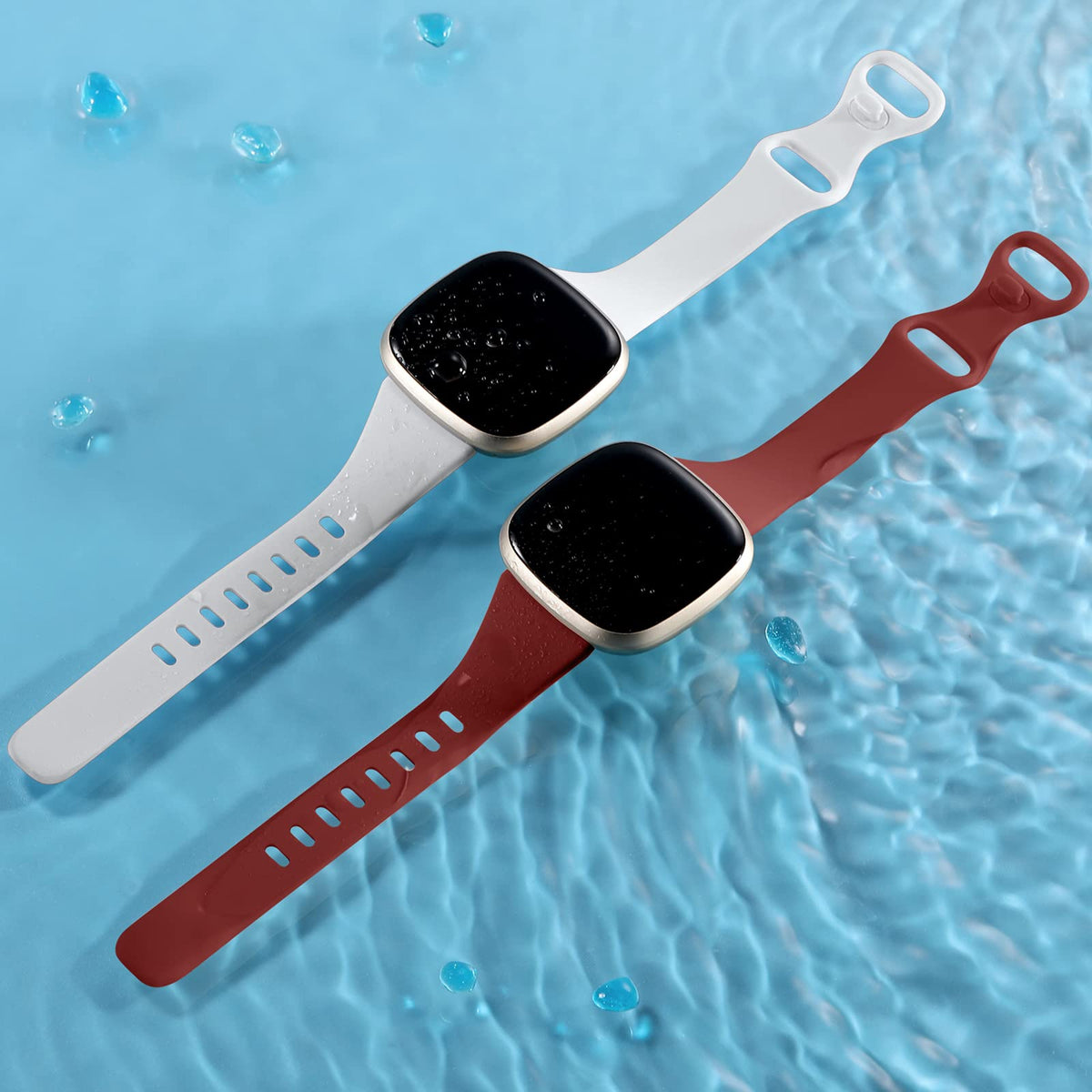 Getino Sense white slim band offers a clean, dressy look with comfort