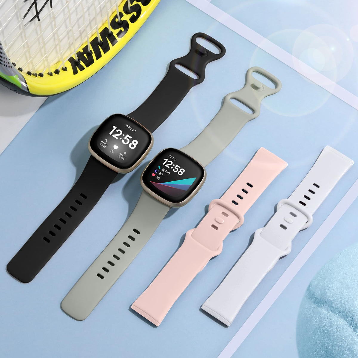 Getino Sense Versa band pink, vibrant color for stylish daily wear.