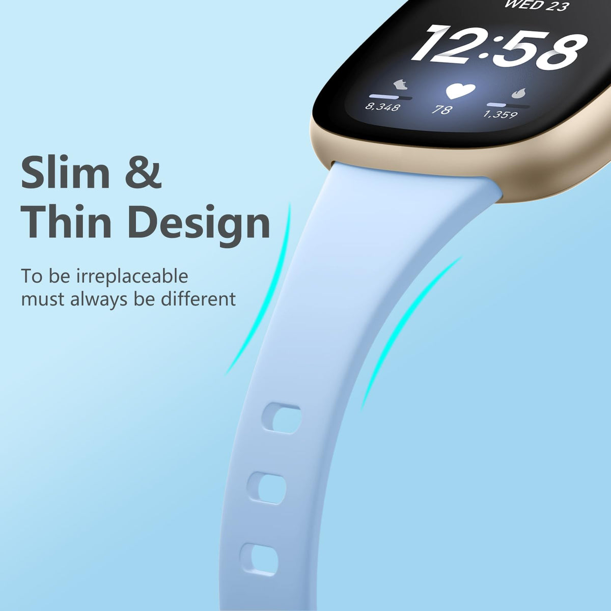 Getino Sense2 pink slim band enhances daily wear with soft elastomer.