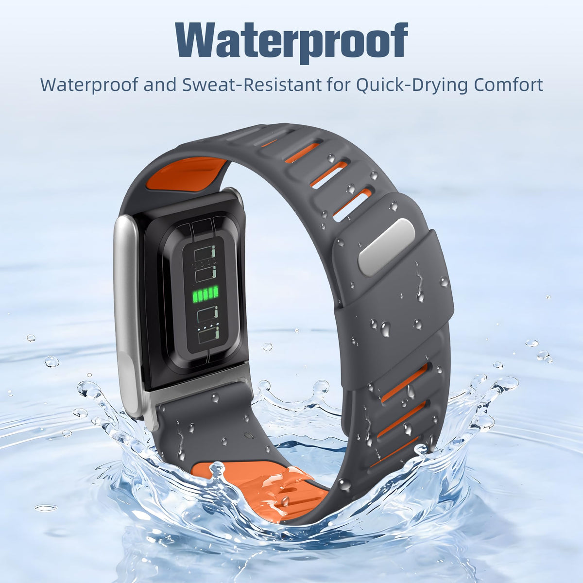 Getino Whoop 5.0 band with breathable holes design for airflow during workouts.