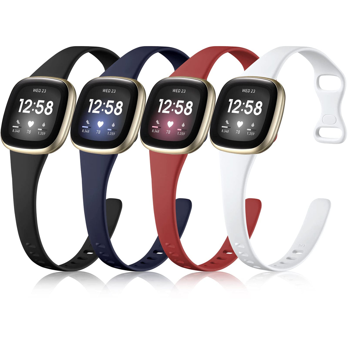 Getino Versa 4 slim black band for secure, breathable daily wear