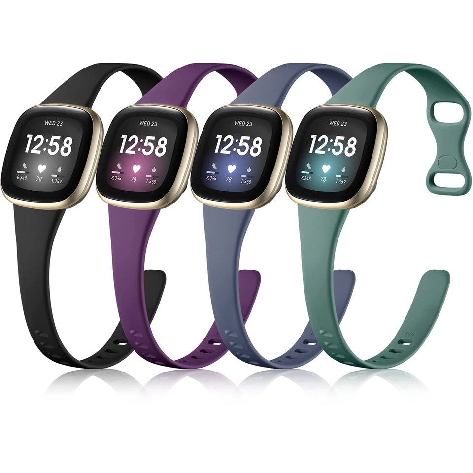 Getino Versa 4 slim band in black on wrist for all-day comfort and secure fit