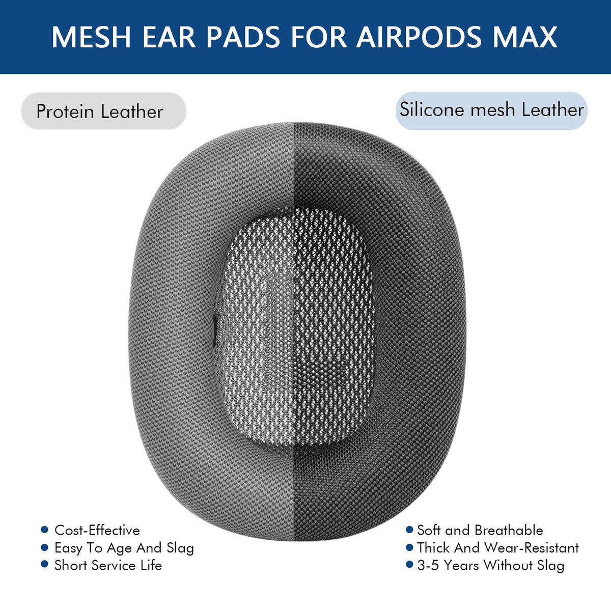 GEVO ear pads install easily with magnetic attachment on AirPods Max