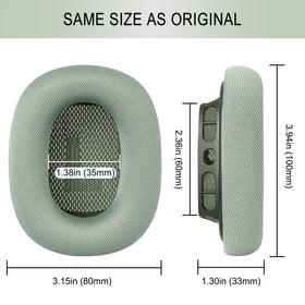GEVO AirPods Max green ear pads with easy-install design