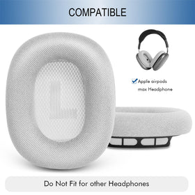 GEVO airpods max earpads with mesh-fabric texture for breathable comfort.