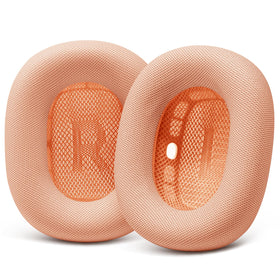 GEVO AirPods Max ear pads packaging in orange highlighting premium protection