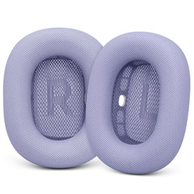 GEVO purple replacement ear cushions front view showing fit and color benefit comfort