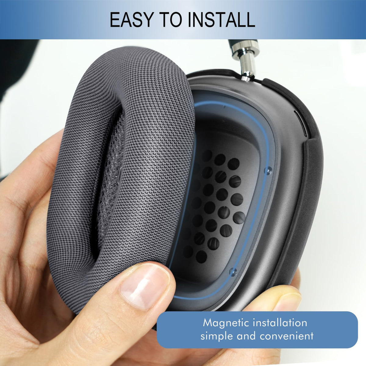 GEVO magnetic closure enables quick, secure installation for AirPods Max 1 & 2.
