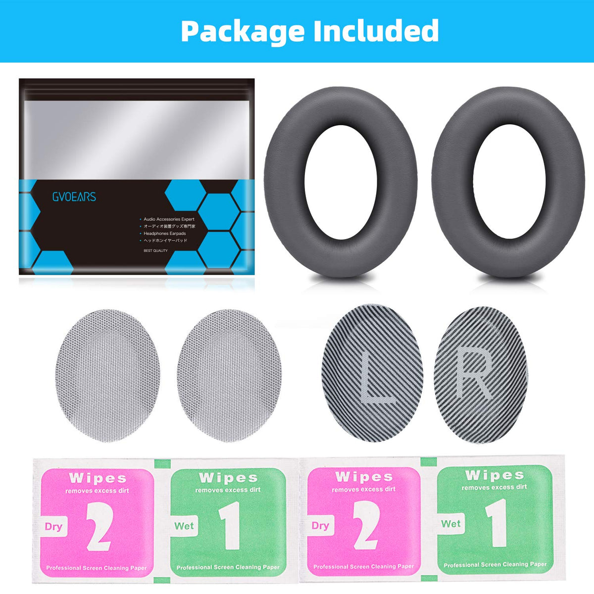GEVO Bose-compatible ear cushions improve fit and sound sealing for immersive listening.
