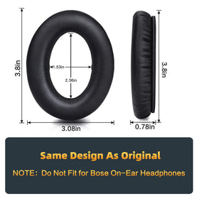 Close-up of GEVO soft PU leather ear cushion looks premium and durable
