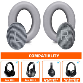 GEVO Bose QC35 memory foam ear pads provide thicker cushioning and better isolation.