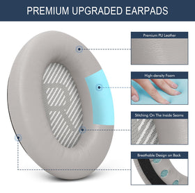 GEVO QC35 edge-stitch ear pads illustrating robust construction