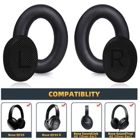 GEVO Bose QC35ii ear pads memory foam provide snug fit and better isolation