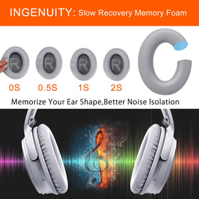 GEVO Bose SoundLink 1 and 2 AE over-ear pads improve comfort and seal.