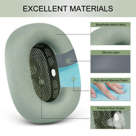 GEVO breathable mesh fabric ear pads keeping ears cool during long sessions