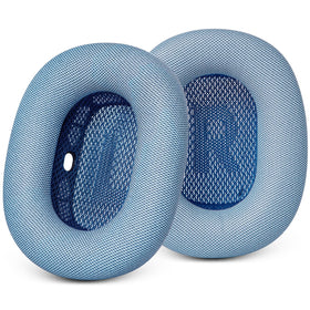 GEVO front view of sky blue ear cushions showing fresh look and fit