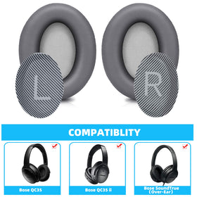 GEVO QuietComfort 35/35 II ear pads with memory foam for enhanced noise isolation.