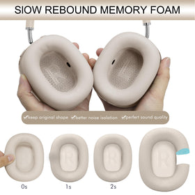 GEVO earpads installed on AirPods Max, restores seal and isolation