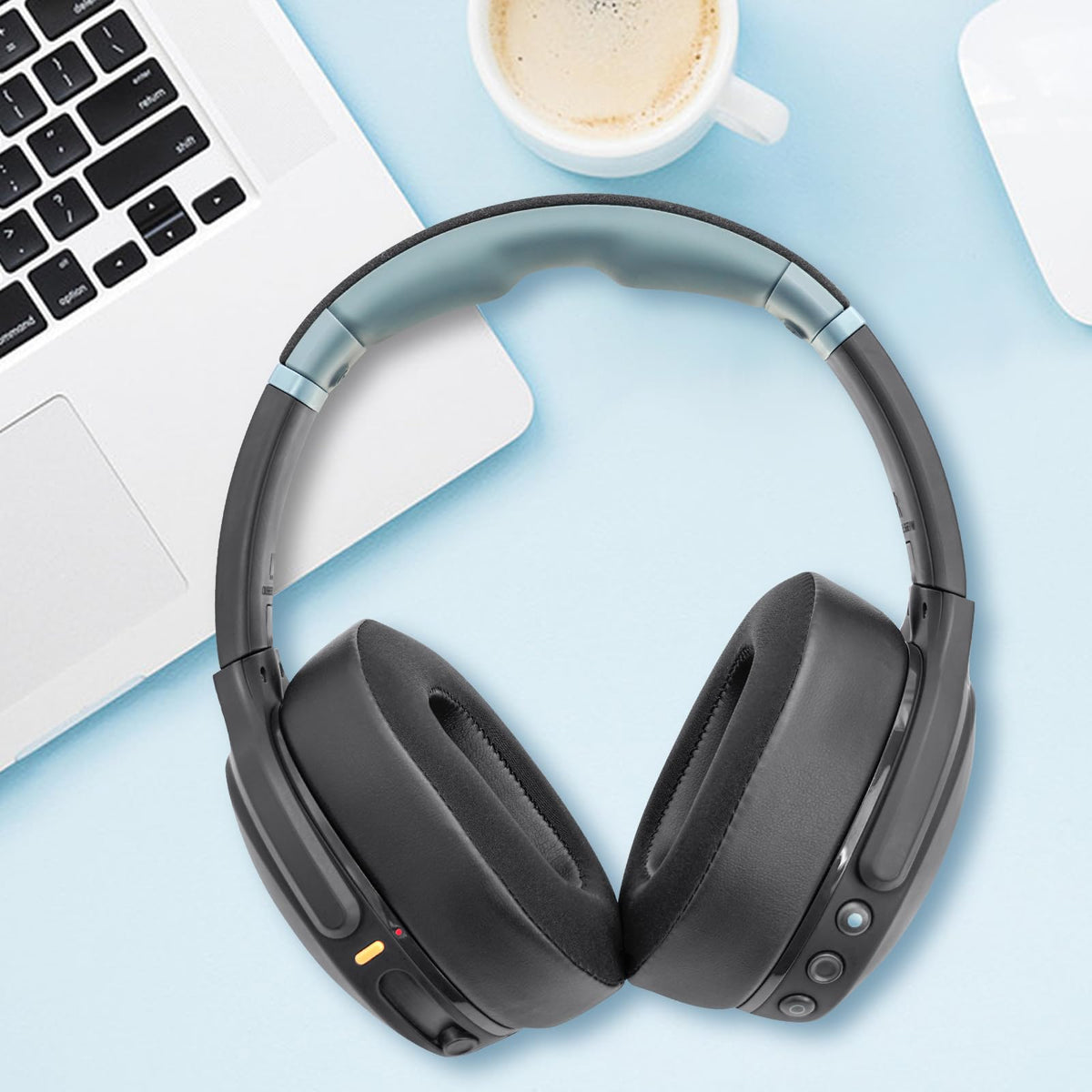 GEVO lifestyle shot of person using headphones for longer comfortable wear