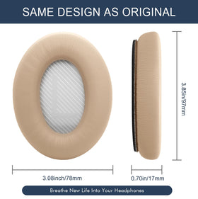 GEVO earpads mounted on Bose headphones illustrating restored appearance