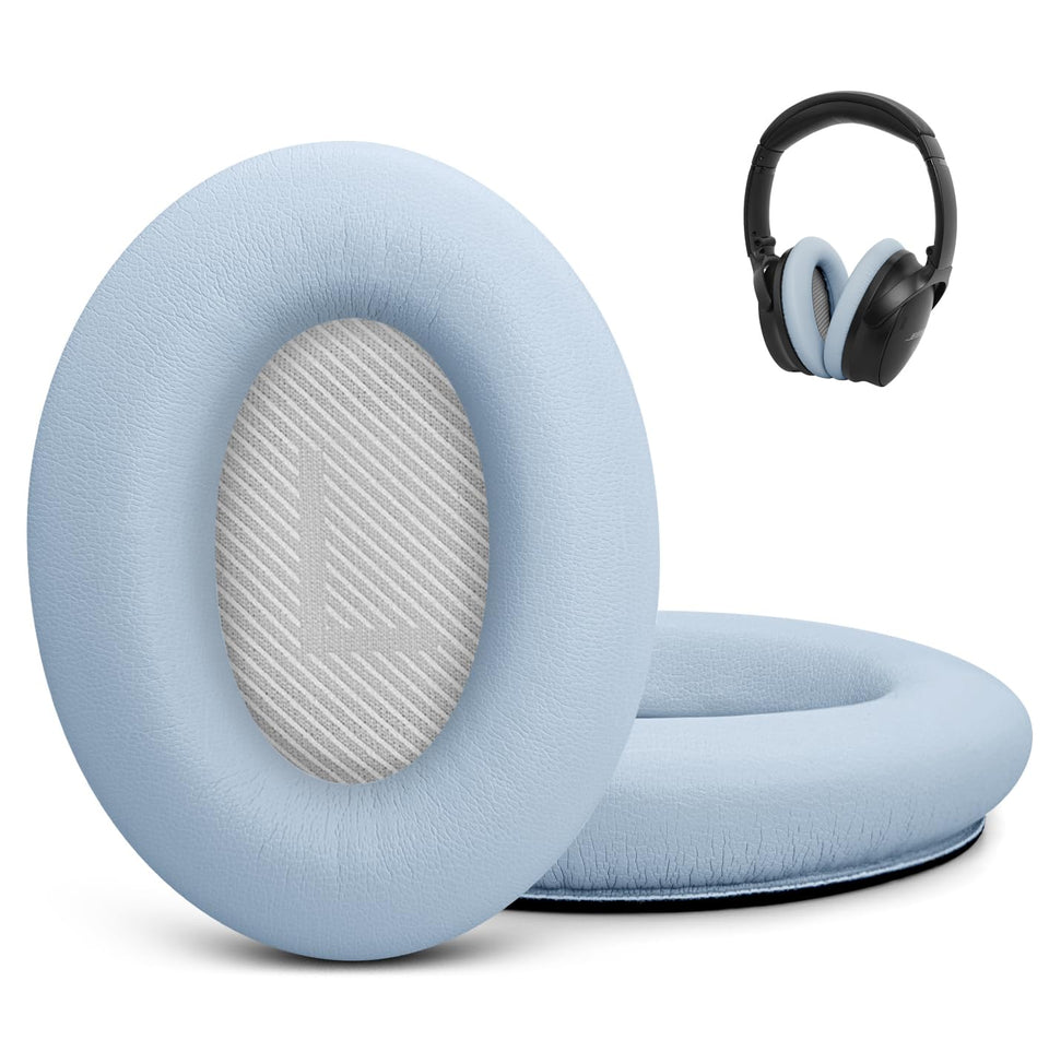 GEVO premium ear pads for Bose QC35 in Moonstone Blue offering soft, all-day comfort