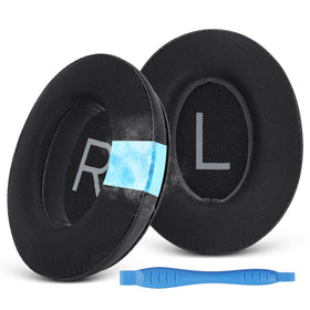 GEVO QC45 ear pad closeup showing soft surface and cooling gel for comfortable wear
