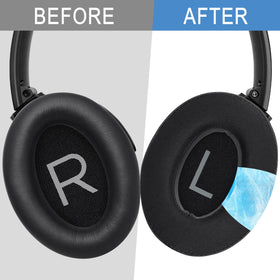 GEVO QC45 ear pad installation step-by-step depiction for easy DIY replacement