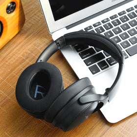 GEVO QC45 ear pad warranty badge indicating reliable replacement part