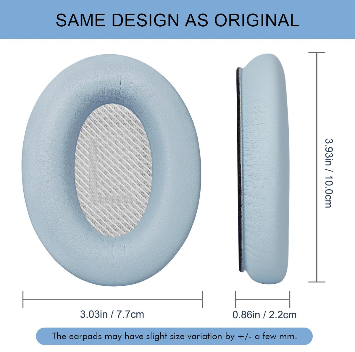 GEVO thick rim ear pads reducing sound leakage for QC35