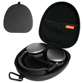GEVO travel case for AirPods Max, front view, sturdy protection on the go.