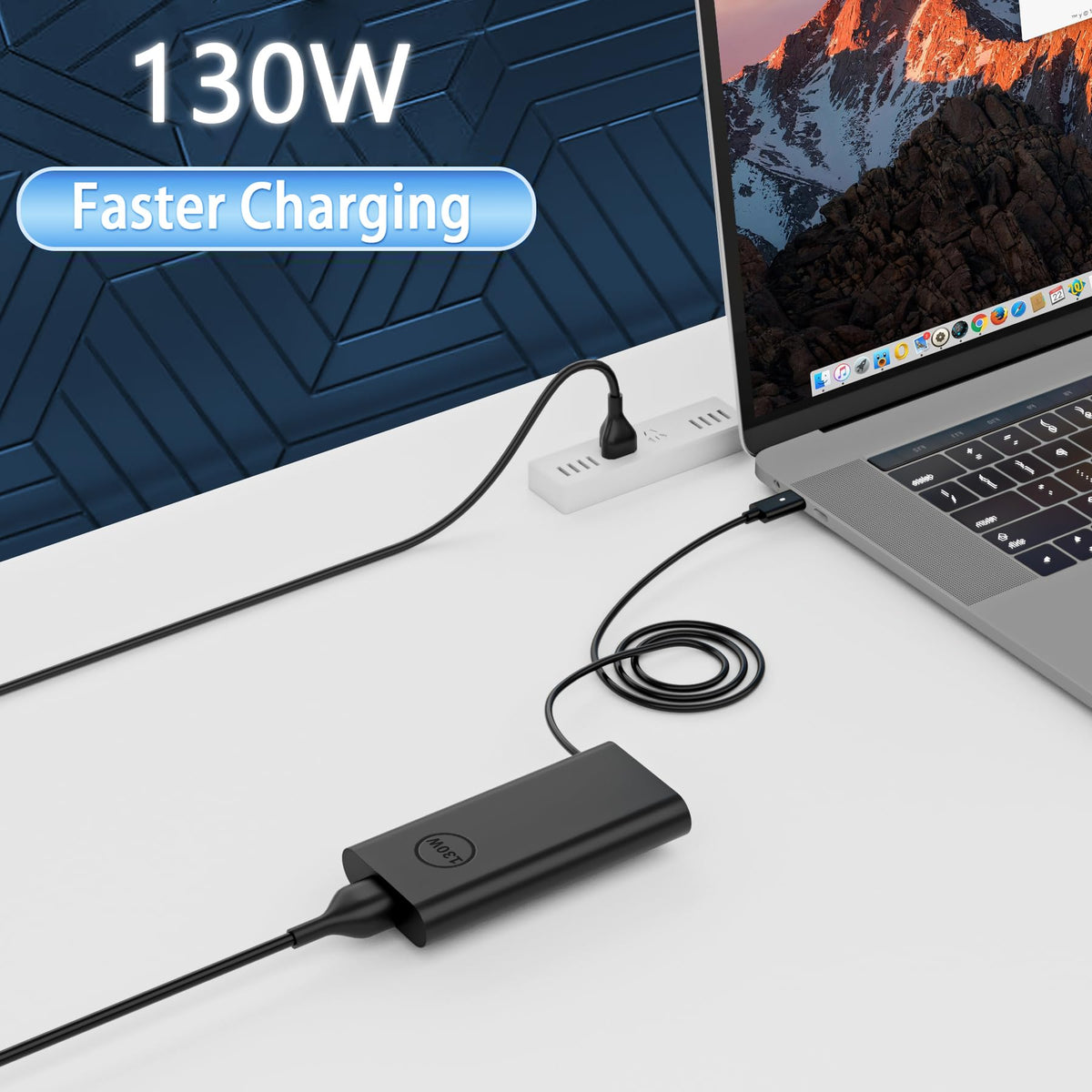 GEYUTOTE 100-240V input supports global travel with USB-C adapter.