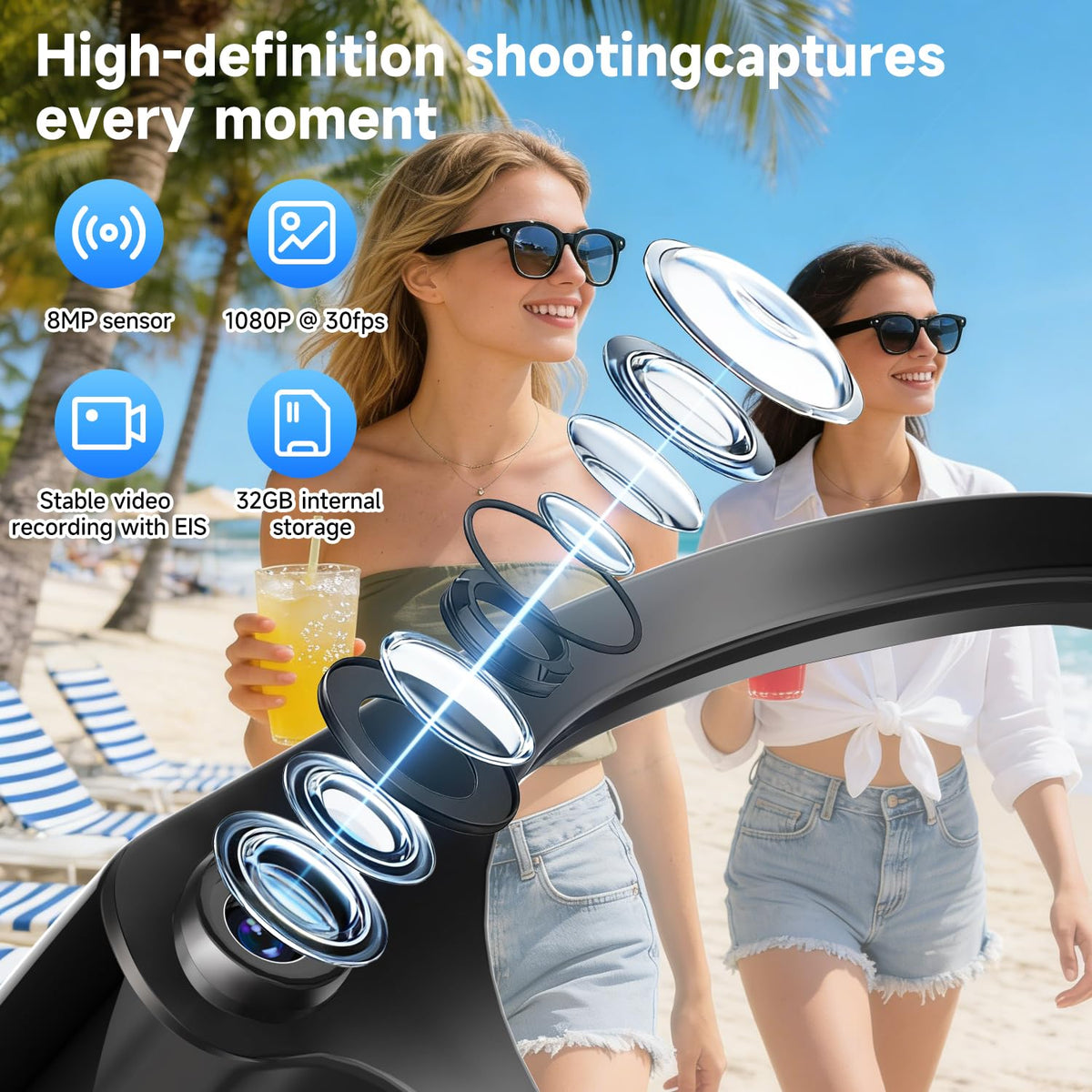 Gezxt lenses transitioning photochromic darkening for sun protection