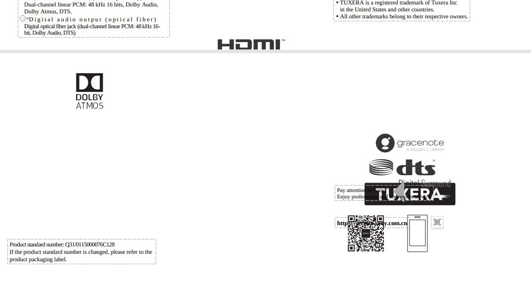 GFTVRCE compatibility graphic showing supported Sony models for clarity