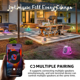GGII rock speaker multi-sync up to 100 units for seamless party sound