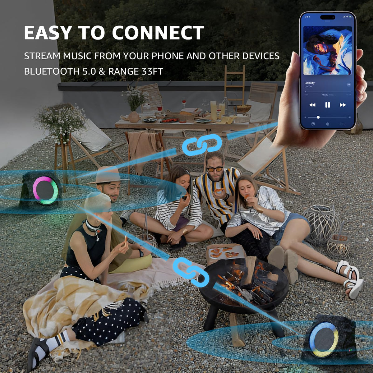GGII USB charge cable keeps power ready for long outdoor sessions.