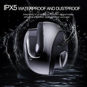 GGSTOPWATER earbuds worn by runner showing situational awareness and safety