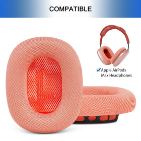 GGVOEARS cushions showing silicone gel beneath mesh for noise isolation and comfort.