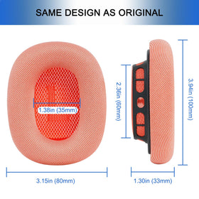 GGVOEARS wipe pads and manual included with AirPods Max cushions.